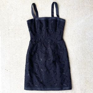 Saks Fifth Avenue X Oscar De La Renta Vintage Black Lace Cocktail Dress LBD Sz 4